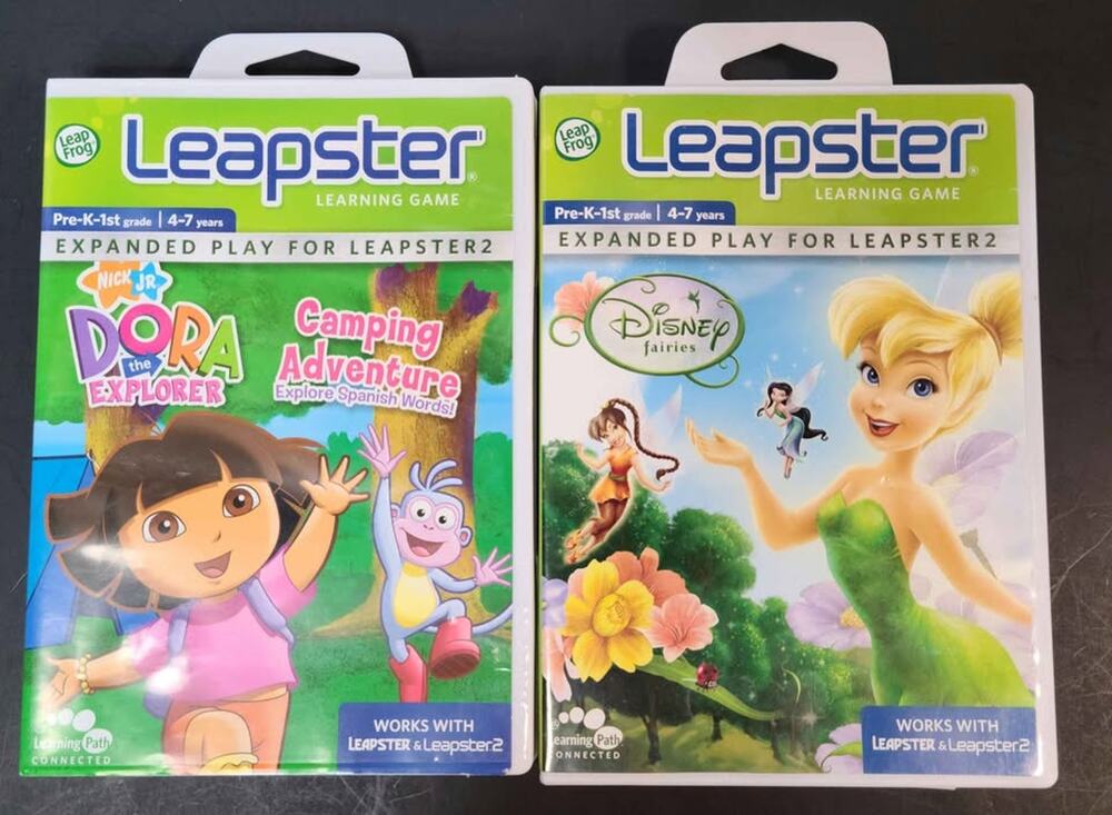 Leapster Learning Games Disney Fairies & Dora the Explorer Camping Adventure